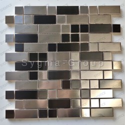 Malla Baldosa metálica de acero inoxidable para pared de cocina o baño modelo VIGO